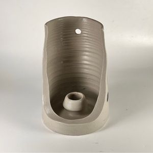 Williamsburg Pottery VA Sconce Wall Hang Blue Salt Glaze Stoneware Candle Holder